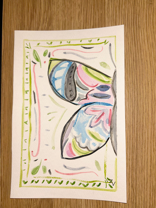 Butterfly Watercolor Art Print Set