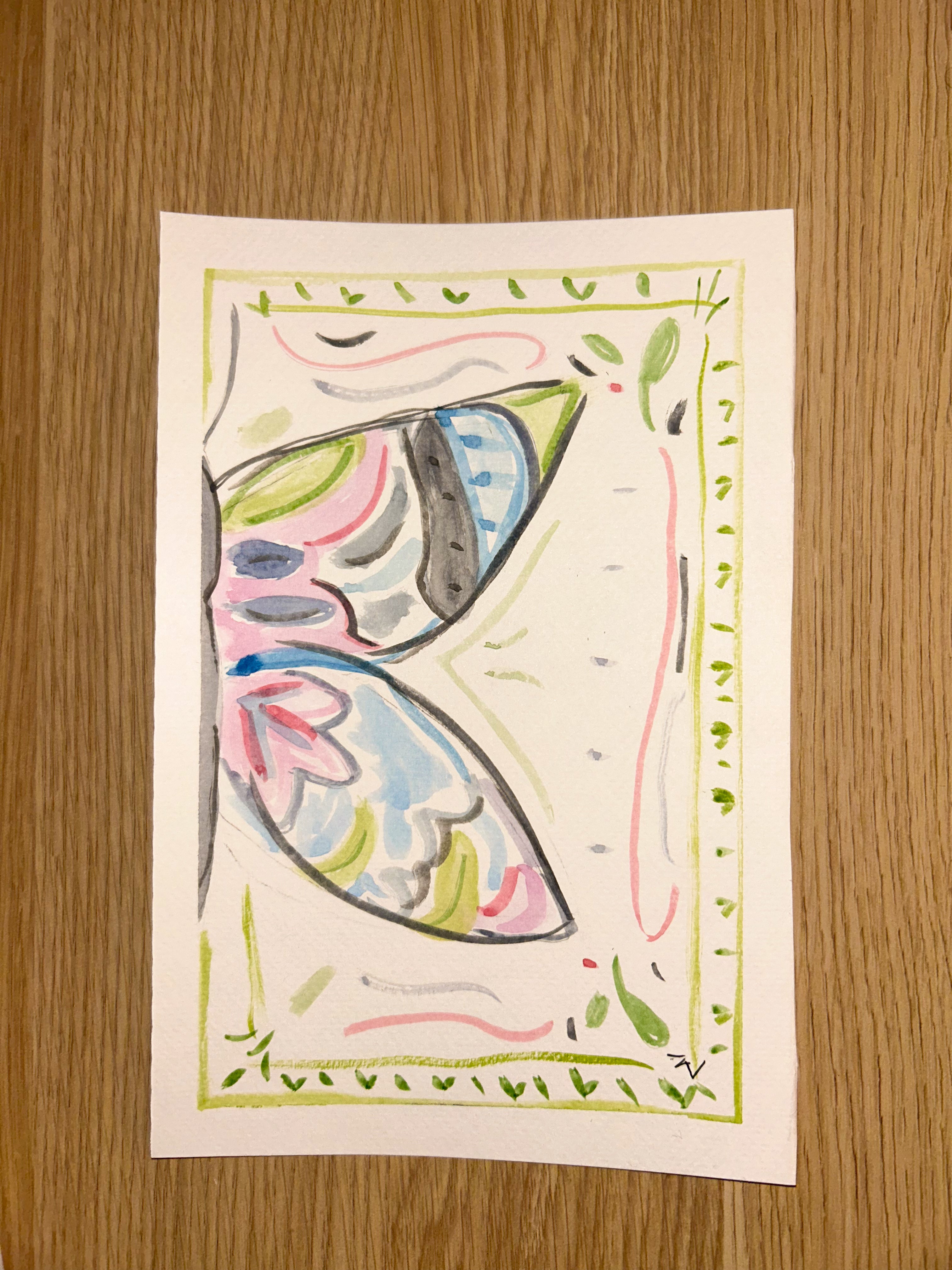 Butterfly Watercolor Art Print Set