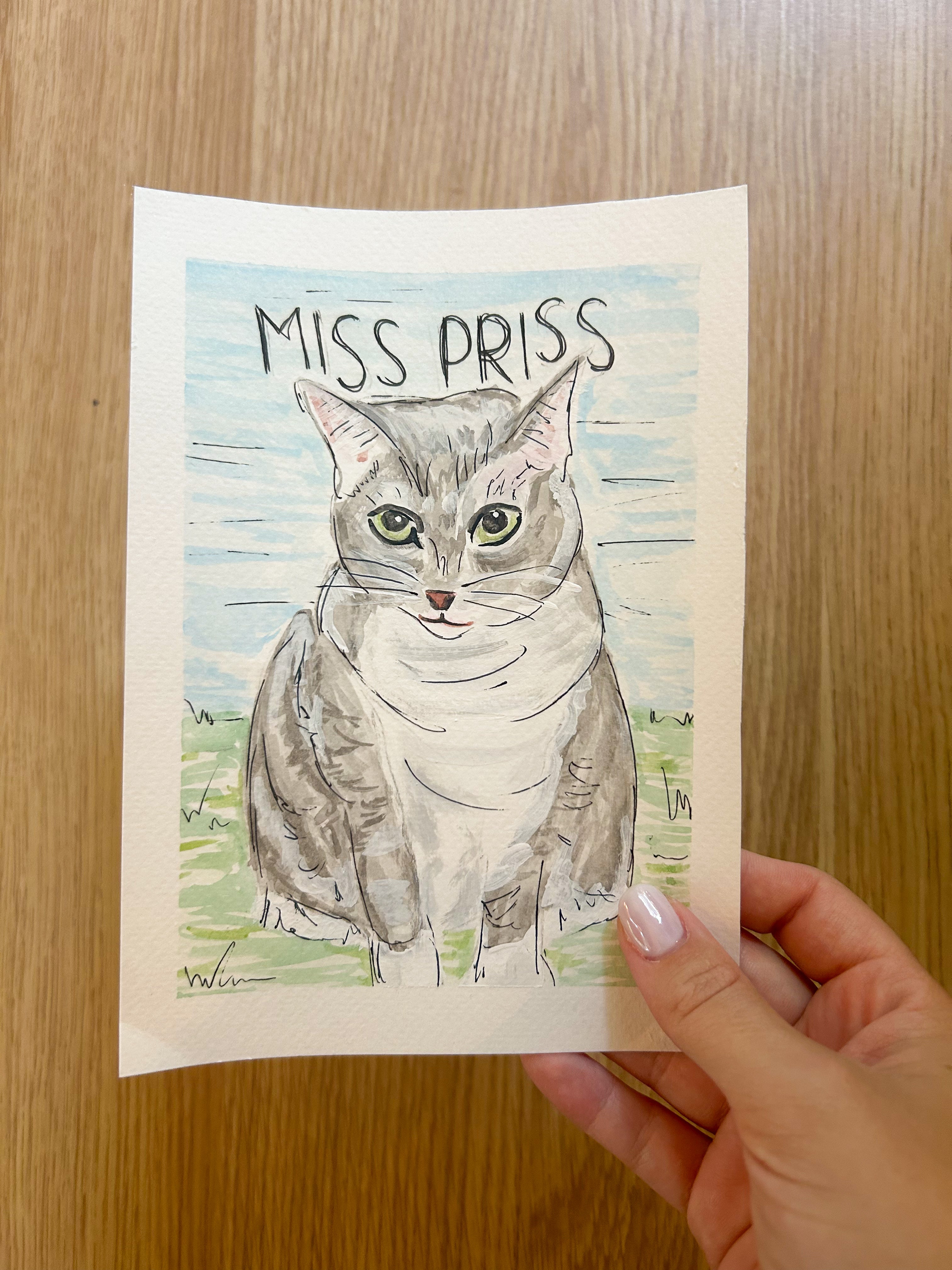 Custom Watercolor Pet Portrait